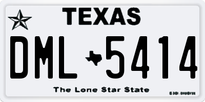 TX license plate DML5414