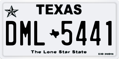 TX license plate DML5441