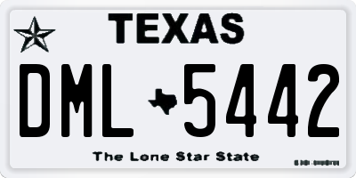 TX license plate DML5442
