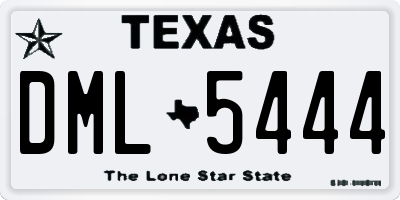 TX license plate DML5444