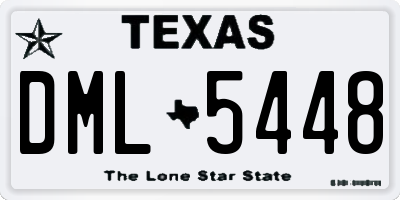 TX license plate DML5448