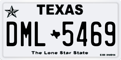 TX license plate DML5469