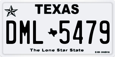 TX license plate DML5479