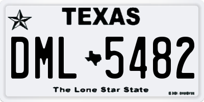 TX license plate DML5482