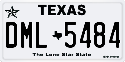TX license plate DML5484