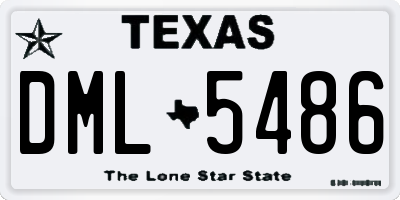 TX license plate DML5486