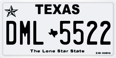 TX license plate DML5522