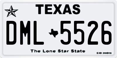 TX license plate DML5526