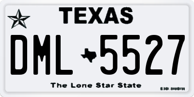 TX license plate DML5527