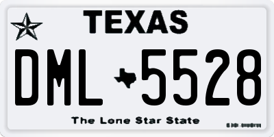 TX license plate DML5528