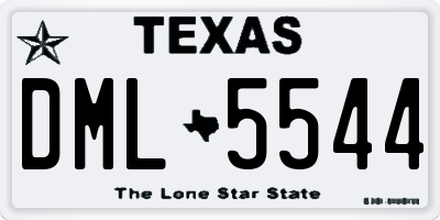 TX license plate DML5544