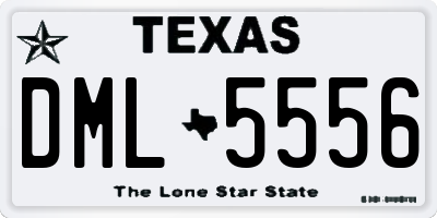 TX license plate DML5556