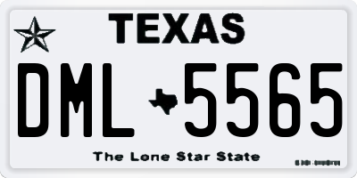 TX license plate DML5565