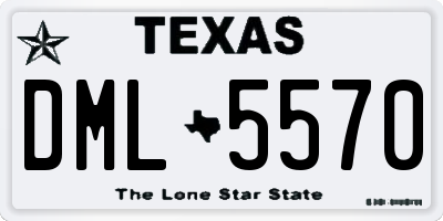 TX license plate DML5570