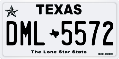 TX license plate DML5572