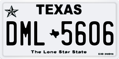 TX license plate DML5606