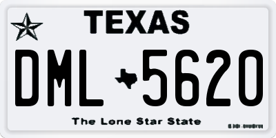 TX license plate DML5620