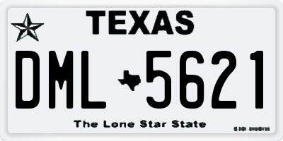 TX license plate DML5621