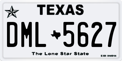 TX license plate DML5627