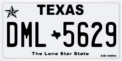 TX license plate DML5629