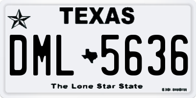 TX license plate DML5636