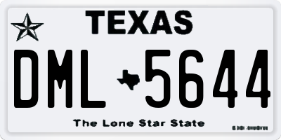 TX license plate DML5644