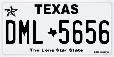 TX license plate DML5656