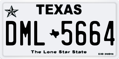 TX license plate DML5664