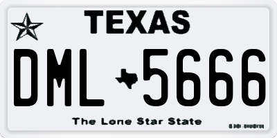 TX license plate DML5666