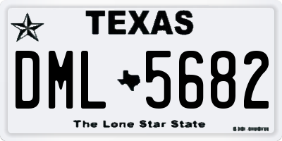 TX license plate DML5682