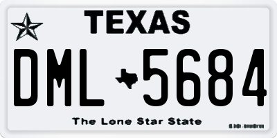 TX license plate DML5684