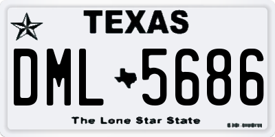 TX license plate DML5686