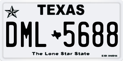 TX license plate DML5688