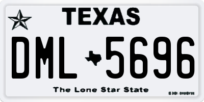TX license plate DML5696
