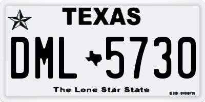 TX license plate DML5730