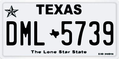 TX license plate DML5739