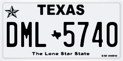 TX license plate DML5740