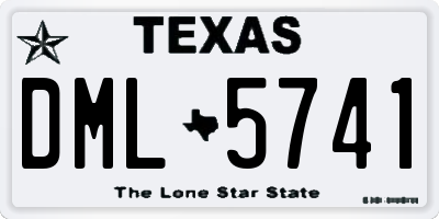 TX license plate DML5741