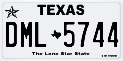 TX license plate DML5744