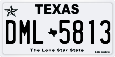 TX license plate DML5813