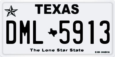 TX license plate DML5913