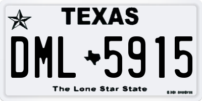 TX license plate DML5915