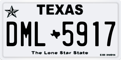 TX license plate DML5917