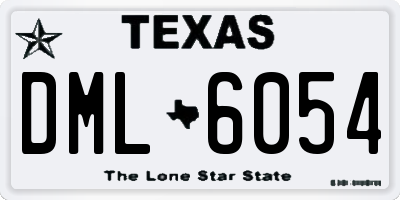 TX license plate DML6054