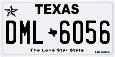 TX license plate DML6056