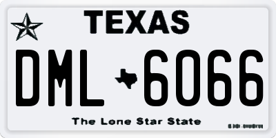 TX license plate DML6066