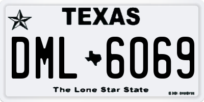 TX license plate DML6069