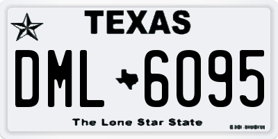TX license plate DML6095