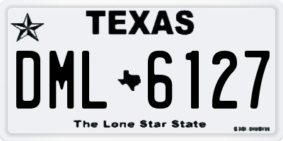 TX license plate DML6127