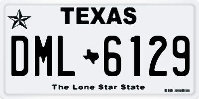 TX license plate DML6129